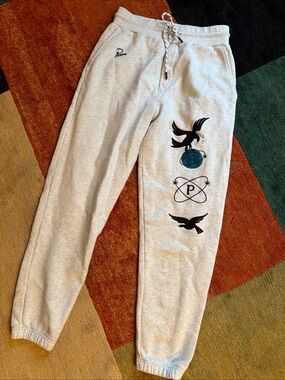 Men’s Parra Jogger Gray Sweatpants Bird Small NWOT
